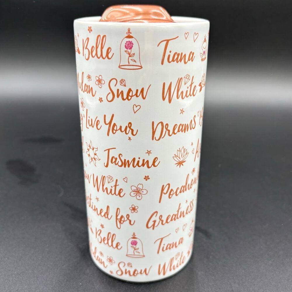 Disney Parks Princess Ceramic Travel Tumbler Coffee Tea Mug with Lid